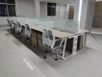 One Person Office Work Station – Imported Metal Frame, 25mm Melamine Top & 10mm Glass Divider | Office Desk in Bangladesh - Image 2