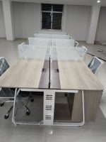 One Person Office Work Station – Imported Metal Frame, 25mm Melamine Top & 10mm Glass Divider | Office Desk in Bangladesh - Image 3