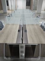 One Person Office Work Station – Imported Metal Frame, 25mm Melamine Top & 10mm Glass Divider | Office Desk in Bangladesh - Image 6