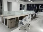 One Person Office Work Station – Imported Metal Frame, 25mm Melamine Top & 10mm Glass Divider | Office Desk in Bangladesh - Image 8