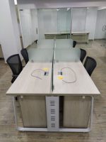 One Person Office Work Station – Imported Metal Frame, 25mm Melamine Top & 10mm Glass Divider | Office Desk in Bangladesh - Image 14