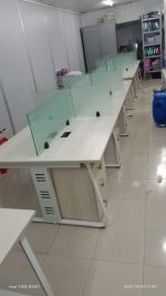 One Person Office Work Station – Imported Metal Frame, 25mm Melamine Top & 10mm Glass Divider | Office Desk in Bangladesh - Image 13