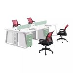 One Person Office Work Station – Imported Metal Frame, 25mm Melamine Top & 10mm Glass Divider | Office Desk in Bangladesh - Image 17