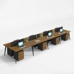 One person Work Station – Imported Metal Frame, 25mm Melamine Top & 10mm Glass Divider | Office Desk in Bangladesh - Image 5