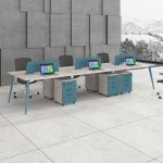 One person Work Station – Imported Metal Frame, 25mm Melamine Top & 10mm Glass Divider | Office Desk in Bangladesh - Image 3